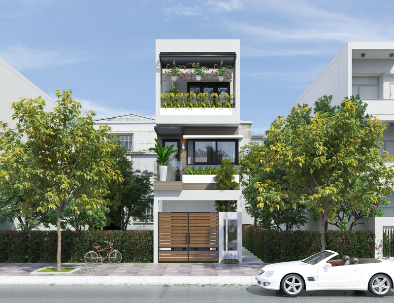 Nhận thiết kế kiến trúc nội thất nhà phố tại Điện Biên