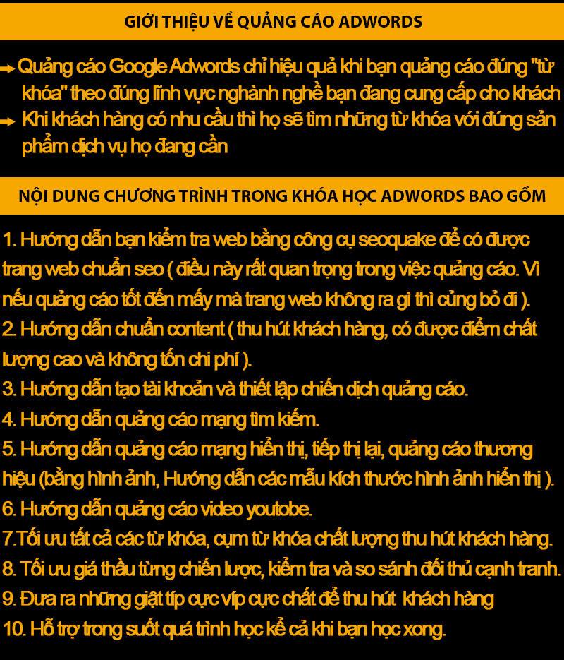 Khóa học Google Adwords tại Nam Từ Liêm